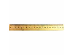 Лінійка (шовкографія) 20 см деревяна ЛК-004-МВ