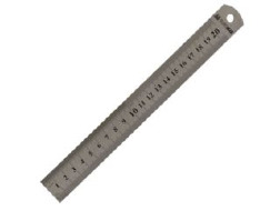Лінійка 20 см метал., 0.3S (ет/уп) 1018-20