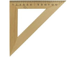 Трикутник деревяний 16см 45х45 ЛК-011-МВ