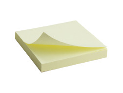 Блок паперу з клейким шаром 75x75мм, 100арк., жовт 2314-01-A