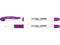 Ручка гелева ECONOMIX LEADER  Е-11912-03 фіолетова