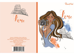 Блокнот Girls&Cities Rome, A5 80стор.кольор.клітинка																