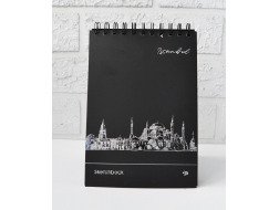 Блокнот Profiplan А5 30арк "Black sketch book" Istanbul пружина чорні сторінки 903207(903214)