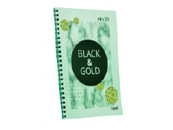 Блокнот TM Profiplan Office "Black & Gold" round A5, 900831