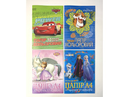 Папір кольоровий А4 ТЕТРАДА Disney 10арк/10кол ТЕ12049, 1/40