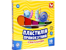 Пластилін Школярик прямокутний 10 кол 303116003