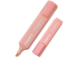 Маркер Axent Highlighter 2537-24-A, 1-5 мм клиноп. пастель рожевий