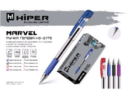 Ручка гелева Hiper Marvel HG-2175 1мм чорна