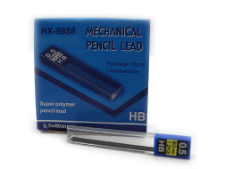 Грифель для мех.олівців HB 0,5мм х 60мм 12 шті, 24 шт/уп HX-9858-05