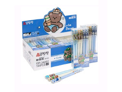 Ручка гелева пиши-стирай Aodemei Cute Bear GP-34201 0,38 мм синя