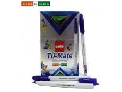 Ручка масляна Cello Tri-Mate  1,0mm синя Оригінал Індия