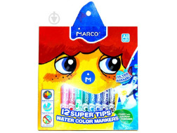 Фломастери карт.уп 12 кол. MARCO Super Washable, 1630-12СВ