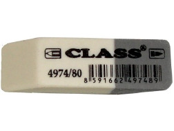 гумка для стирання комбінов,біл.-сір., 4974/80, CLASS