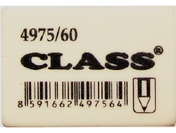 гумка для стирання, м'яка,біл., 4975/60, CLASS
