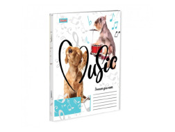 Нотний зошит А5 12 л. 1В "MUSIC ANIMALS"