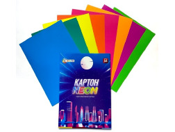 Картон кольоровий А4 ТЕТРАДА Family Line Neon  8арк/8кол ТЕ12946, 1/20