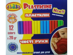 Пластилін "Чисті руки MAXI" 12кол *20гр  ECO 7646C CLASS