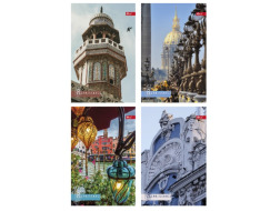 Книга обліку  А4 176 арк # CITIES VINTAGE, Рюкзачок