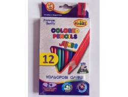 олів.кольорові, трикутні, 12кол. + точилка,  JUMBO, 1812C, CLASS