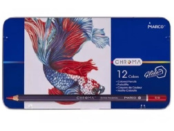 Олівці кольорові MARCO Chroma 8010/12TN мет пенал