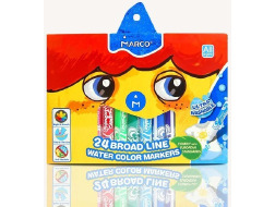 Фломастери JUMBO MARCO 24 кол. карт.уп. Super Washable , 1632-24СВ