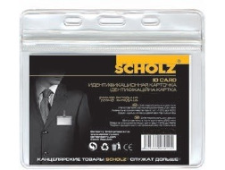 бедж підвісний,гориз.,РVC, 250 мкм, 90х55мм,4343, Scholz, 10 шт.уп.