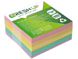 Блок паперу для нотаток 85х85мм 400 арк., клеєний, класика Fresh Up арт.FR-3212 (100405)