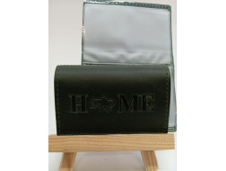 Кардхолдер " HOME " 6 карт шкіра 140х95 т.зелений
