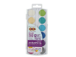 Акварель PASTEL, 12 кол., без/п, пласт./кор., KIDS Line ZB.6592