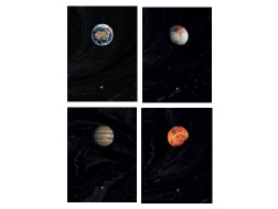 Блокнот АРТПРИНТ А5 7БЦ 96арк # (в рамці) Premium Planets мікс ДК-96-А5