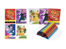 Папір кольоровий А4 ТЕТРАДА Disney 12арк/12кол ТЕ13036, 1/40 скоба 2-хстор