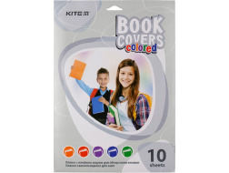 Плівка самоклеюча для книг, 50*36 см, 10 шт.,асорті кольорів																			