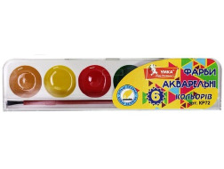 фарби аквар., з пензл., 6кол., КР72, УМКА