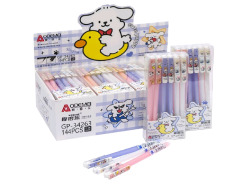 Ручка гелева пиши-стирай Aodemei Cute Puppy GP-34263 0,38 мм синя