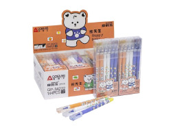 Ручка гелева пиши-стирай Aodemei Happy Bear GP-34222 0,38 мм синя