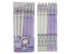 Ручка гелева пиши-стирай Aodemei Happy day/КUR 34241 0,5 мм синя