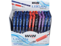 Ручка кульк. маслян. 0,7мм, черв. 60 шт. в уп. LOGAN WIN