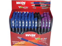 ручка кульк., маслян., 0.6мм, син., VISION, WIN, 60 шт.уп.