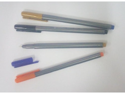 Ручка кульк.Nifty pen grey metalic mix корпус, синя, упак. 50шт