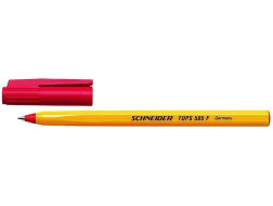 Ручка кулькова SCHNEIDER TOPS 505 F 0,5 мм. Корпус помаранчевий, пише червоним, 50 шт.уп.