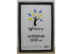 Фоторамка 20*30 вишнева з золотим накатом Юг багет 1511 ДВП+скло б/н