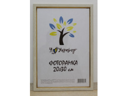 Фоторамка 20*30 св.бежева з золотою вставкою Юг багет 1511 ДВП+скло б/н