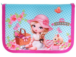 Пенал 1-яр з 1 відв., наповн., "Girl's Dreams" 210/230D PL, 99300, CLASS