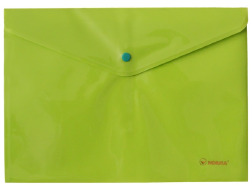 Папка з кнопкою NORMA А4 160мкн "Neon', зелена.,5106-04N