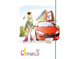 Папка на гумці А4 "City girls" L6010