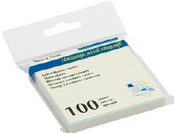 Блок для нотаток 76х76 мм, 100 арк., декор пастель (4 кол.*25 арк) BM2312-10