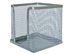 Бокс для паперу Buromax 10х10х10 см металевий срібло  BM6215-24