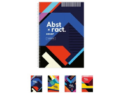 Книга обліку А4 80 арк «COVER NOTEBOOKr», пружина збоку, мікс, Рюкзачок	