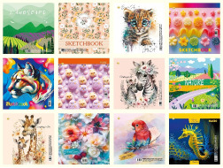 Блокнот Скейтчбук 20*20см 30арк. на пружині ТЕТРАДА 461388