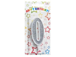 Свічка-цифра срібло 0*